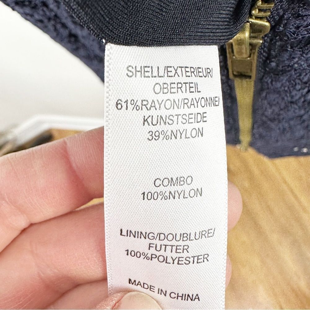 Adrianna Papell NWT Laced Scallop Hem Short‎ Dress Navy Size 2 Blogger Fave - Picture 16 of 16